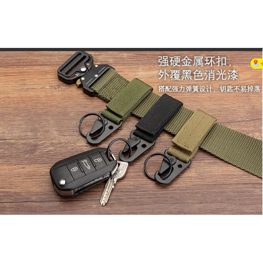 Dụng cụ EDC móc khóa đa năng bằng vải màu đơn giản đeo gắn dây nịt thắt lưng dùng móc chìa khóa mắc dụng cụ tiện lợi