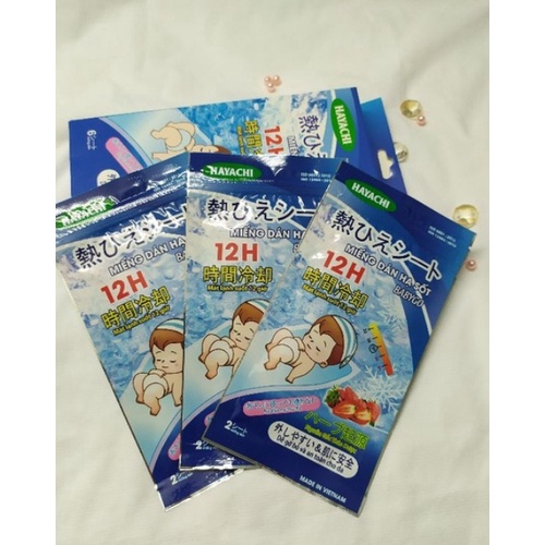 Miếng Dán hạ sốt HAYACHI cho bé - hộp 6 miếng - Mát lạnh suốt 12 giờ - Sản phẩm cần thiết cho tủ thuốc gia đình SGP