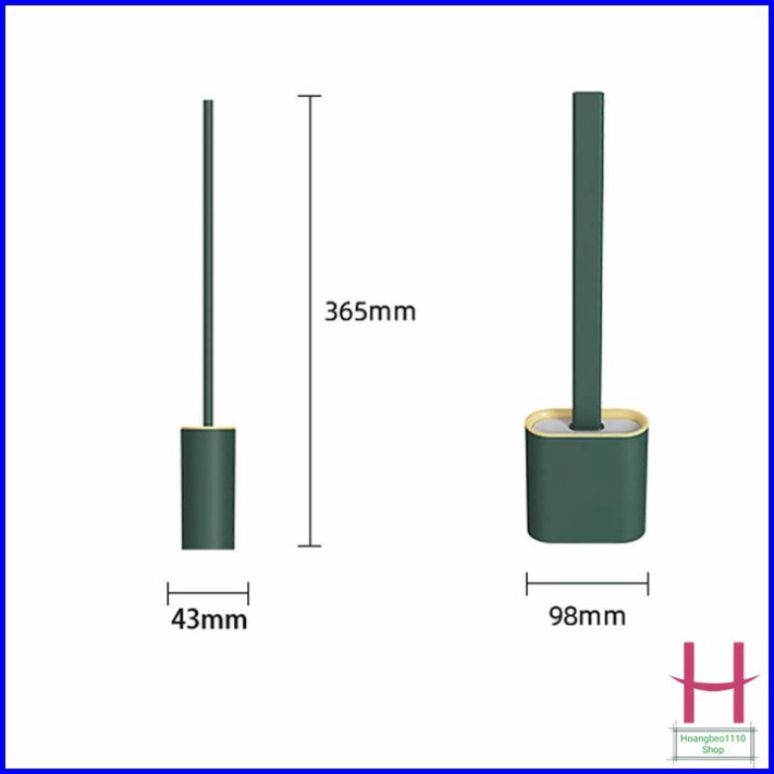 Cọ Vệ Sinh Bồn Cầu Bằng Silicon Tiện Dụng Kèm Hộp Đựng