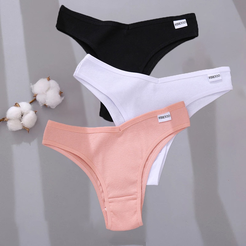 Bộ 2 quần lót cotton CUTEBYTE lưng thấp thoải mái dễ thương cho nữ