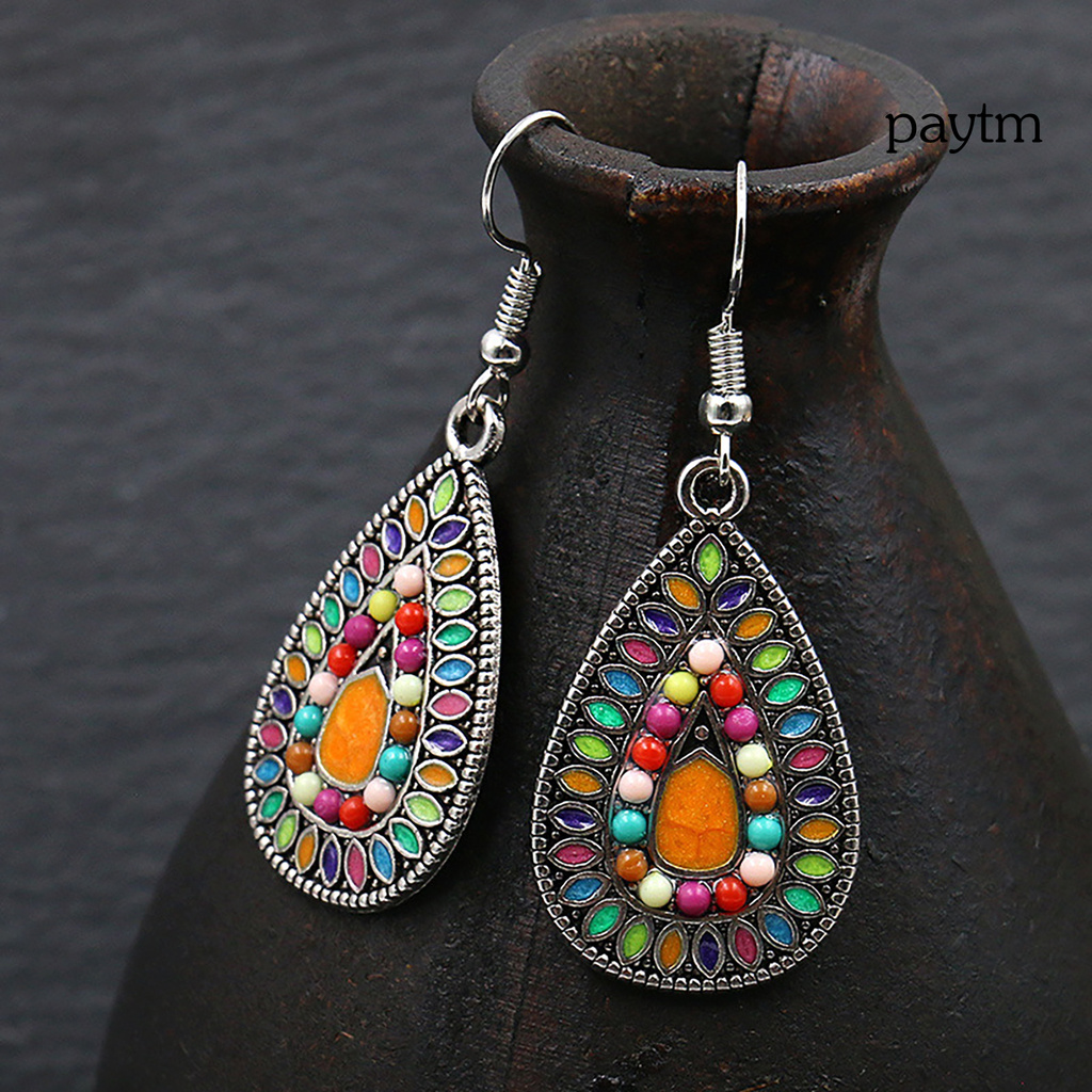 【Ready To Send】Earring Retro Bohemian Vintage Ear Ring Dangle Eardrop for Dressing Room