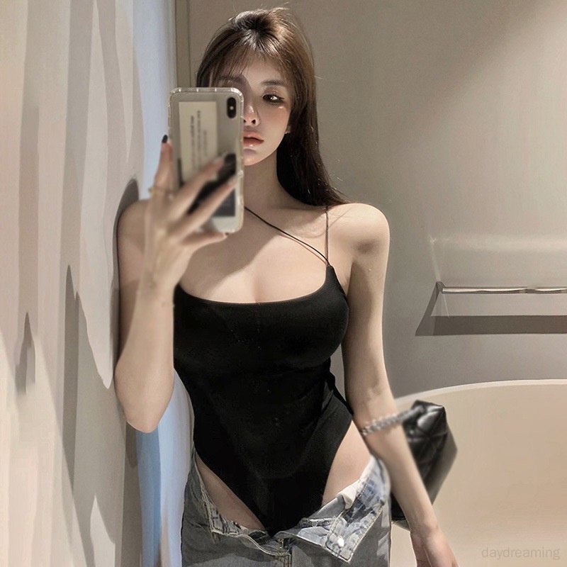 Áo Crop Top Hai Dây Màu Sắc Độc Đáo Phong Cách Hàn Quốc Thời Trang Cho Nữ