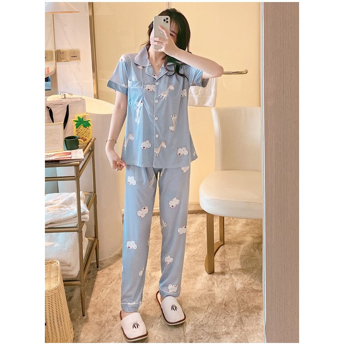 Bộ đồ ngủ, đồ mặc nhà Pijama đồ mặc nhà chất cotton mềm mịn | BigBuy360 - bigbuy360.vn
