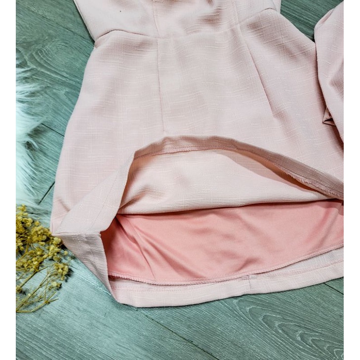 Set đầm 2 dây + khoác vest viền nhũ