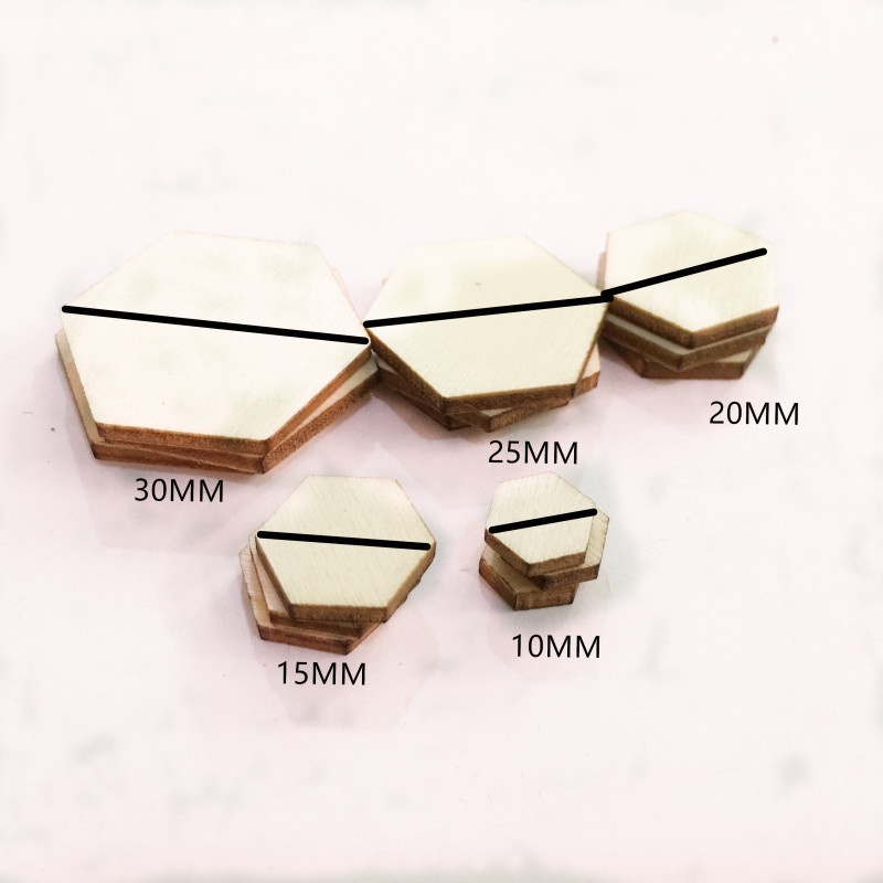 Set 100 Miếng Gỗ Hình Lục Giác Dùng Để Lắp Ráp Thủ Công Dành Cho Các Bé