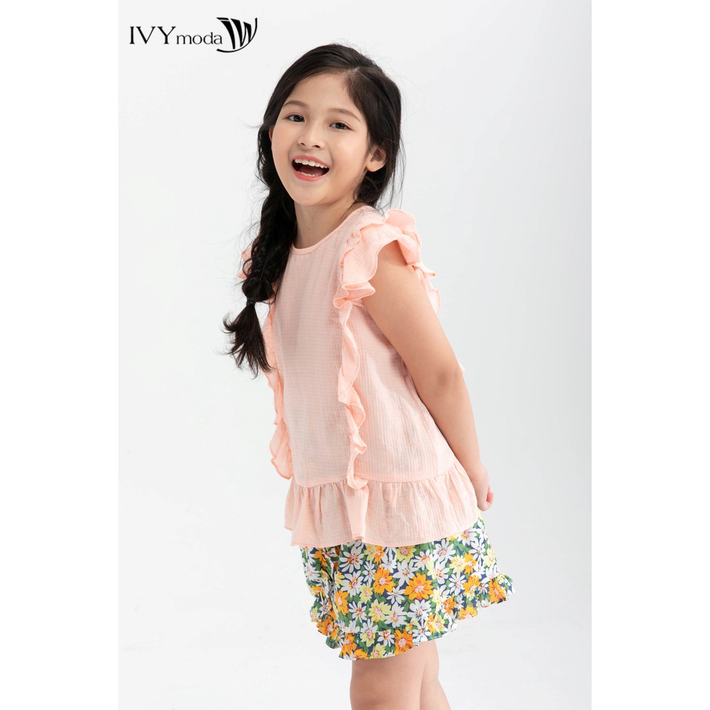 Áo bé gái bèo nhúm bé gái IVY moda MS 16G1272
