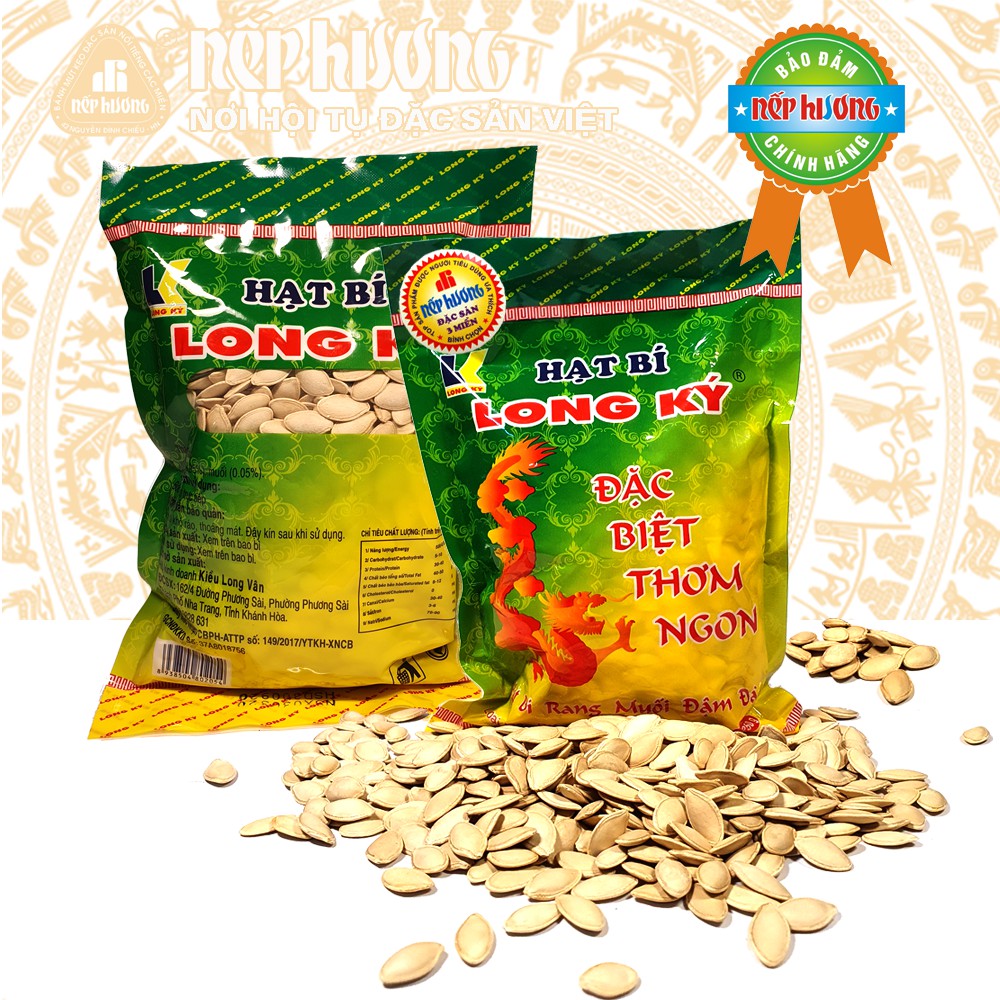 Hạt bí rang muối - Long Ký - Gói 250g 500g - Đặc sản Nha Trang, Khánh Hòa