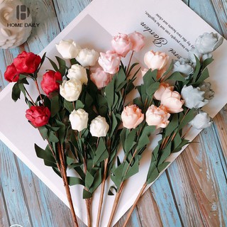 Bó 6 Cành Hoa Hồng Giả Trang Trí Đa Năng