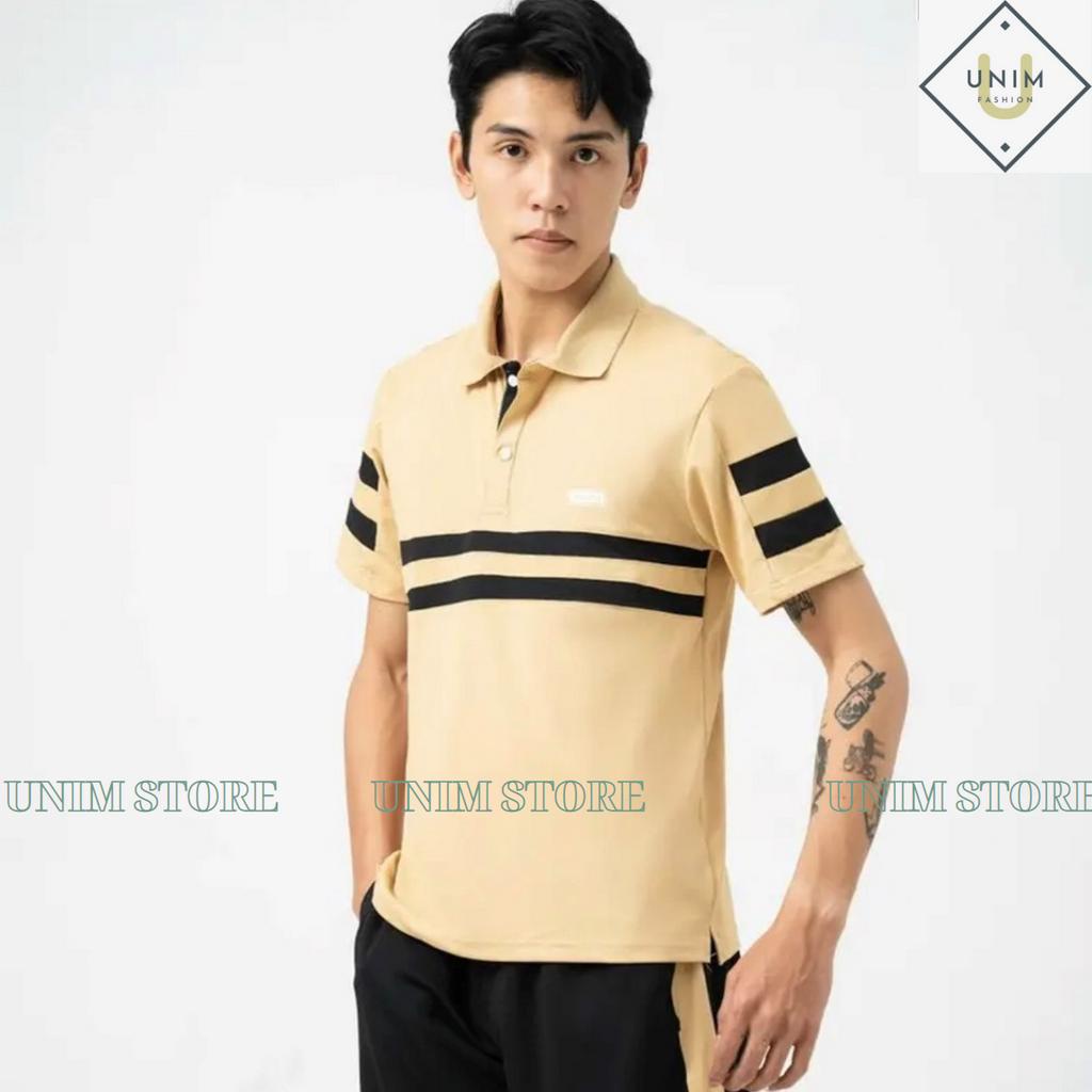 Bộ Quần Áo Hè Nam Cổ Polo Basic Unim Store Vải CVC Spandex Thông Hơi Phối 2 Màu UNIM355