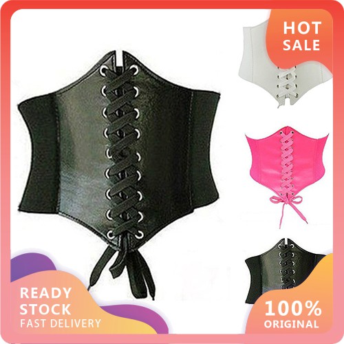 Đai Nịt Bụng Bằng Da Giả Phong Cách Cổ Điển Gợi Cảm