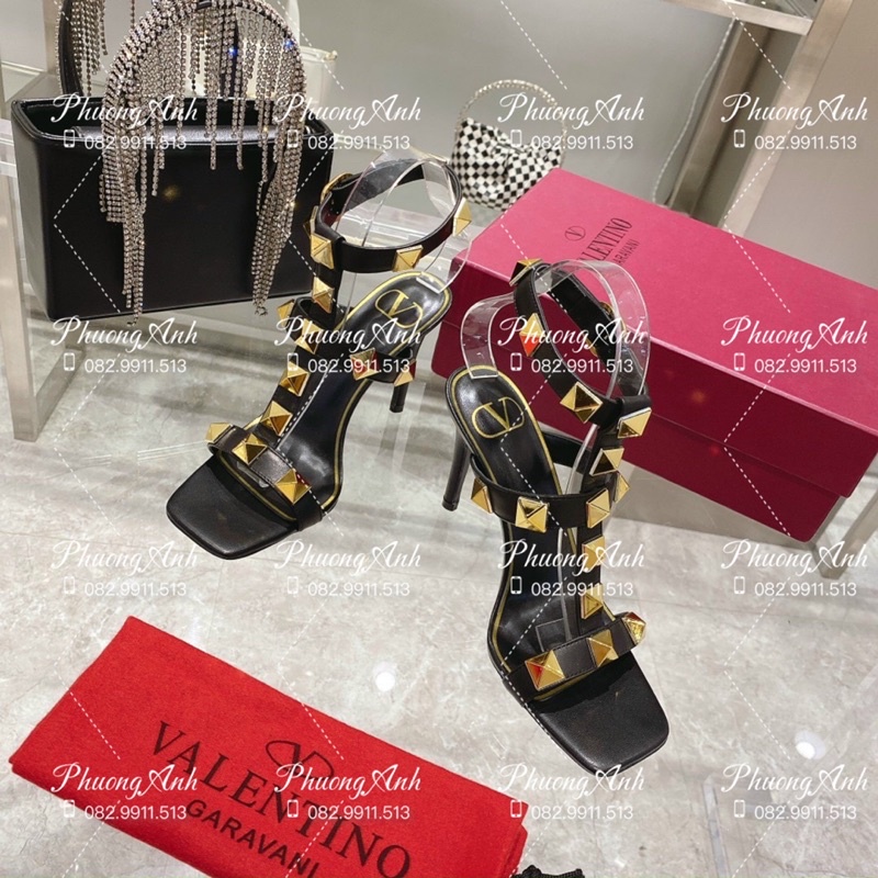 Sandal VLTN 2 Loai Đinh Vàng & Đinh Đen Full Size 35-39
