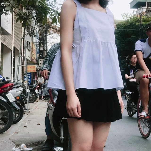 [Mã WASKT410K giảm 10K đơn 50K] Áo 2 dây babydoll nơ eo