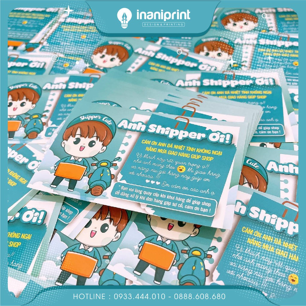 TEM NHÃN DÁN CẢM ƠN SHIPPER - Decal thanks shipper, tem dán cám ơn shipper, nhãn dán cám ơn shipper