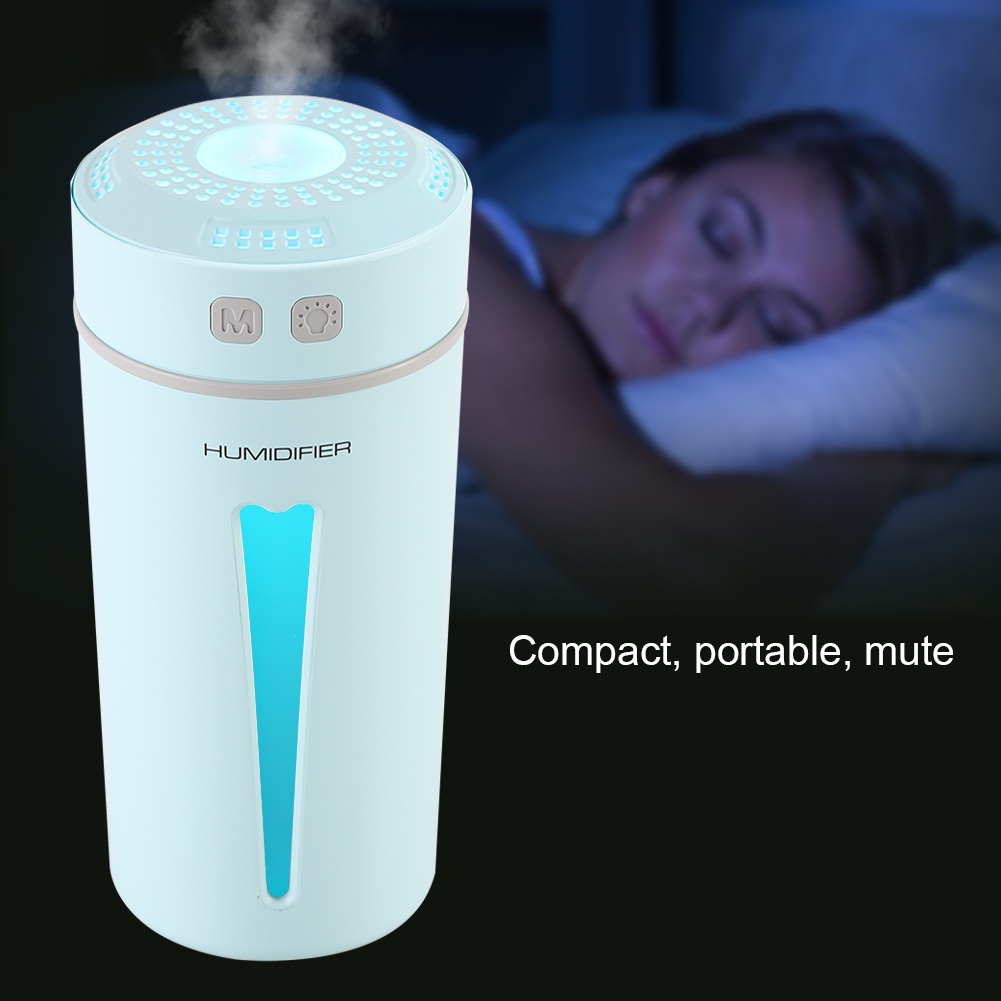 Hàng Hot DC 5V USB hình Cup Phòng nhà Văn phòng Máy làm ẩm không khí trên ô tô Bộ khuếch tán với đèn LED đầy màu sắc ban đêm Hàng giao ngayVirgina056