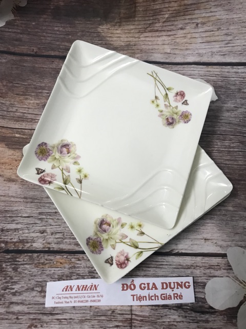 Đĩa vuông- tròn siêu đẹp, siêu sang size 15x15