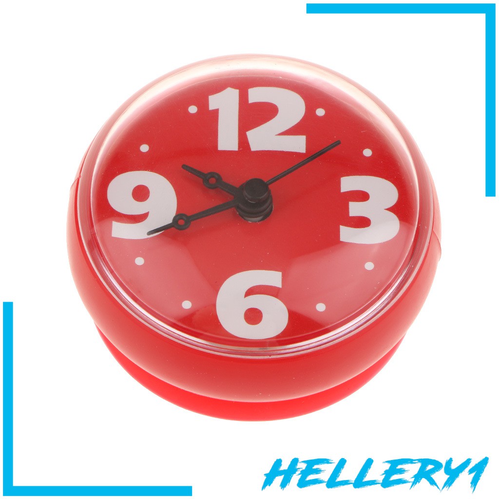 [HELLERY1] Assorted Suction Cup Bathroom Clock Digital Quartz Wall Clock Self-adhesive Time