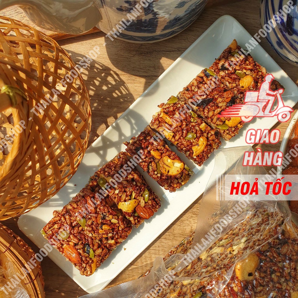 Thanh Gạo Lứt Rong Biển Mix Hạt Dinh Dưỡng Túi 500Gr (Thanh gạo lứt ngủ cốc Rong Biển)