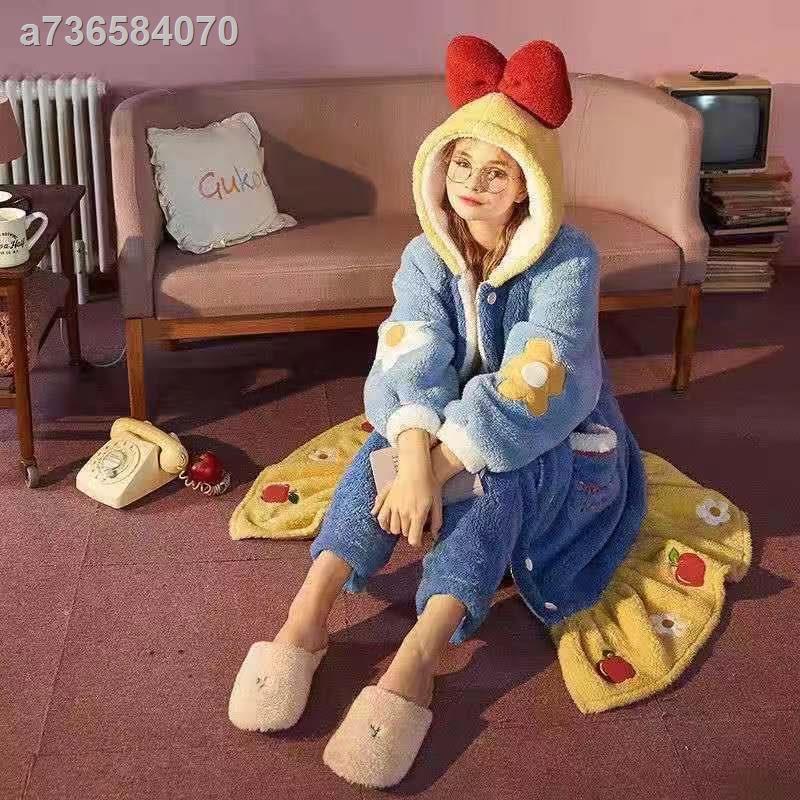 Bộ đồ ngủ dài tay thời trang mùa thu đông dành cho nữ | BigBuy360 - bigbuy360.vn