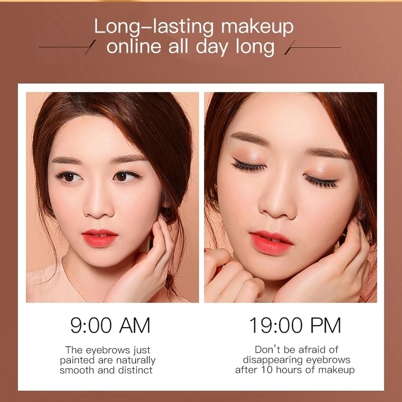 Phấn Trang Điểm Lông Mày Hai Màu Lâu Trôi Chống Thấm Nước Và Mồ Hôi Đa Năng Màu Sắc Tự Nhiên