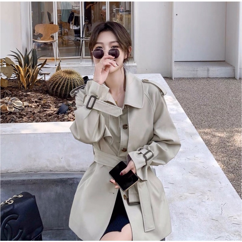 Áo kaki 2 lớp Kem -Nâu