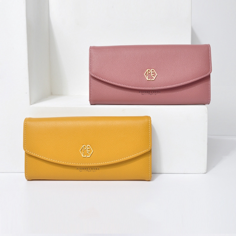 Ví nữ cầm tay PIERRE LOUES cao cấp dài giá rẻ đựng tiền đẹp nhiều ngăn LOT STORE VD368