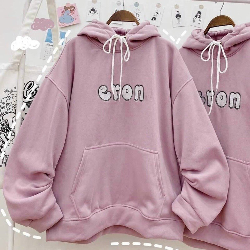 Áo khoác HOODIE nĩ form rộng tay phồng thêu Eron | BigBuy360 - bigbuy360.vn
