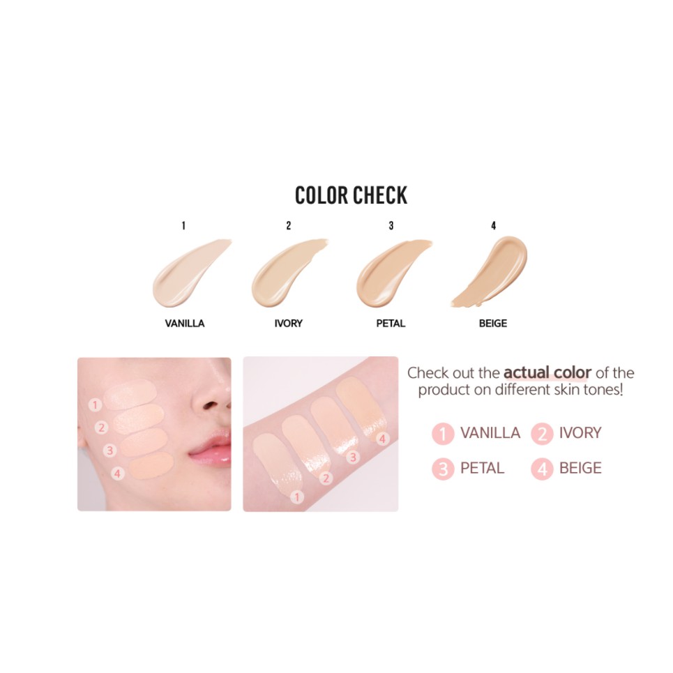 Set Kem Lót &amp; Phấn Nước Espoir Taping Cover Moist Cushion