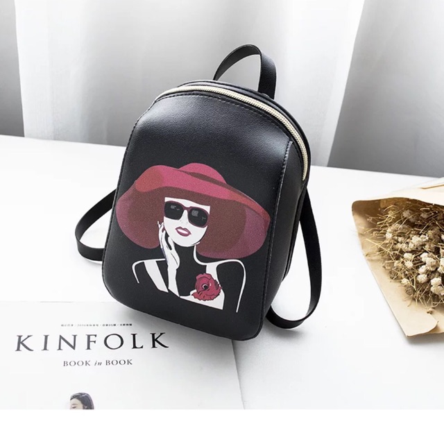 Ba lô 3 trong 1 mini in hình 3D dễ thương. Nhỏ nhỏ xinh xinh có thể đựng được điện thoại, ví tiền, s