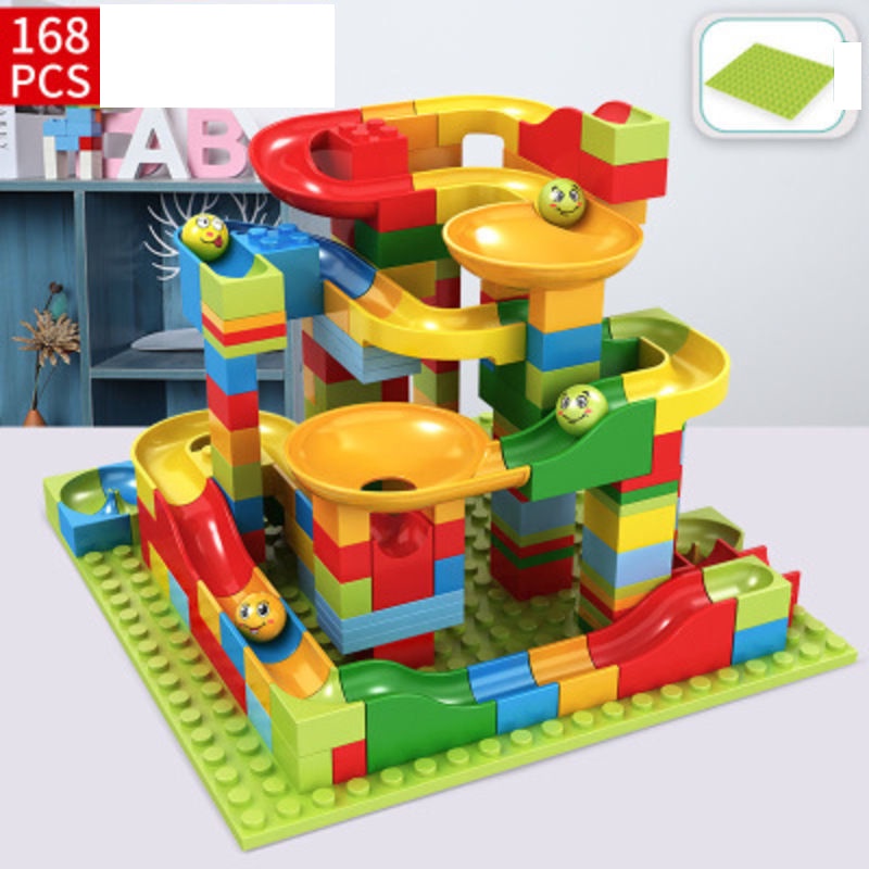 Bộ Xếp Hình Lego Cầu Trượt Thả Bi 168 Chi Tiết cao cấp dành cho bé yêu