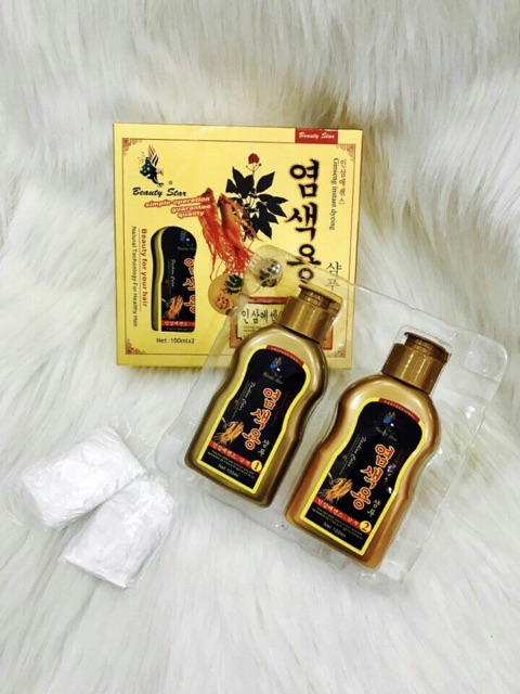 Bộ Gội Là Đen Beauty Star Ginseng Istant Hàn Quốc