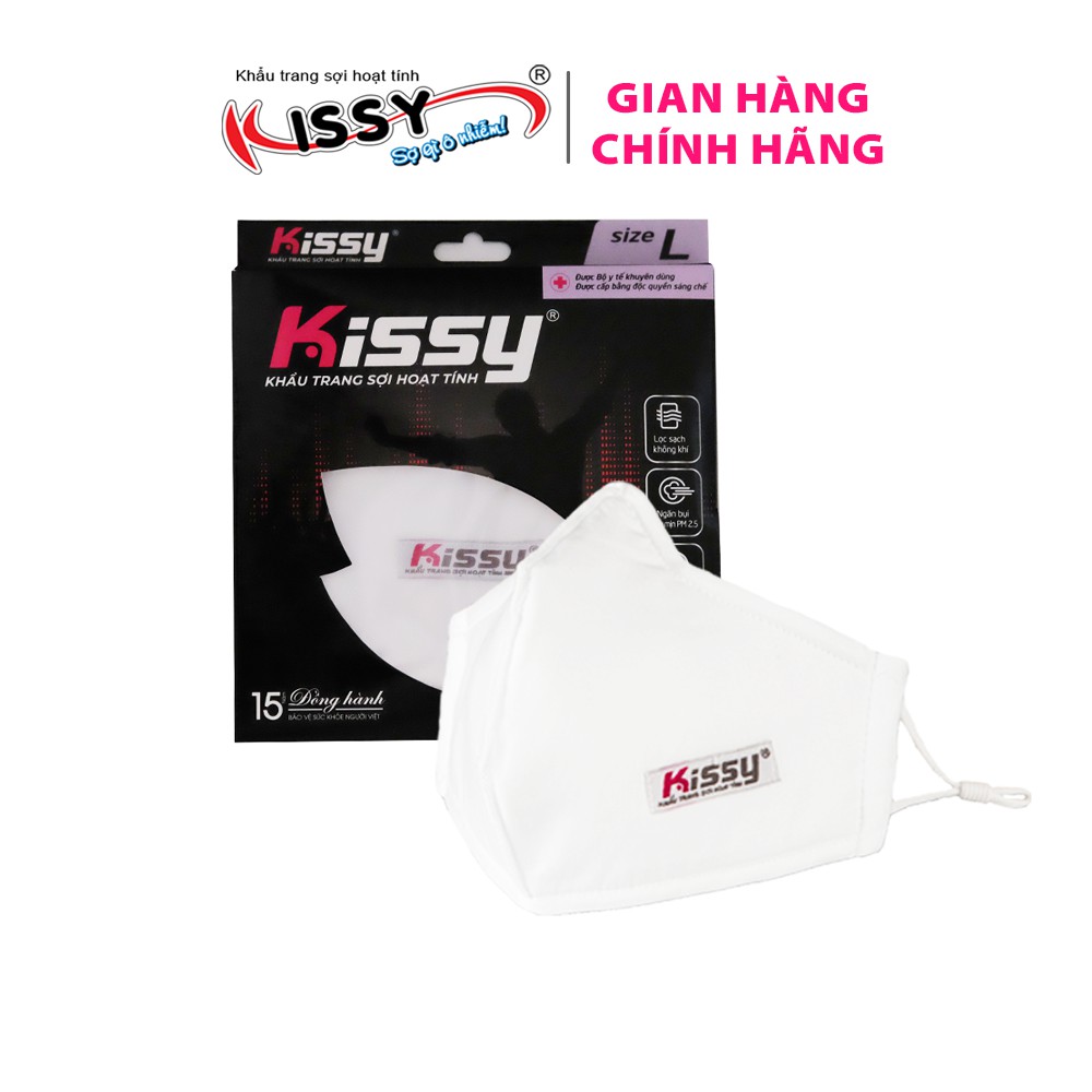 Khẩu Trang 3D Kissy Người Lớn - Sợi Hoạt Tính - Chống Bụi Mịn Hiệu Quả - Đủ Mẫu - Đủ Size