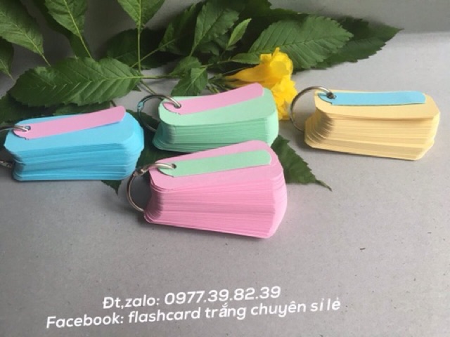 FlashCard Học Từ Vựng Ngoại Ngữ Trung Nhật Anh Hàn Đức Đáng Yêu 3x8cm