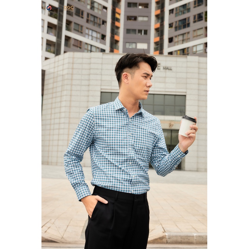 Áo sơ mi nam dài tay Reguler fit kẻ caro DGC - SASDBB22M-M4