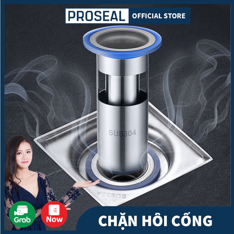 Phụ Kiện Chống Mùi Hôi PROSEAL Ngăn Vi Khuẩn Trào Ngược Lên, Ngăn Mùi Thoát Sàn Nhà Tắm,  INOX 304, Chặn Mùi Hôi Cống
