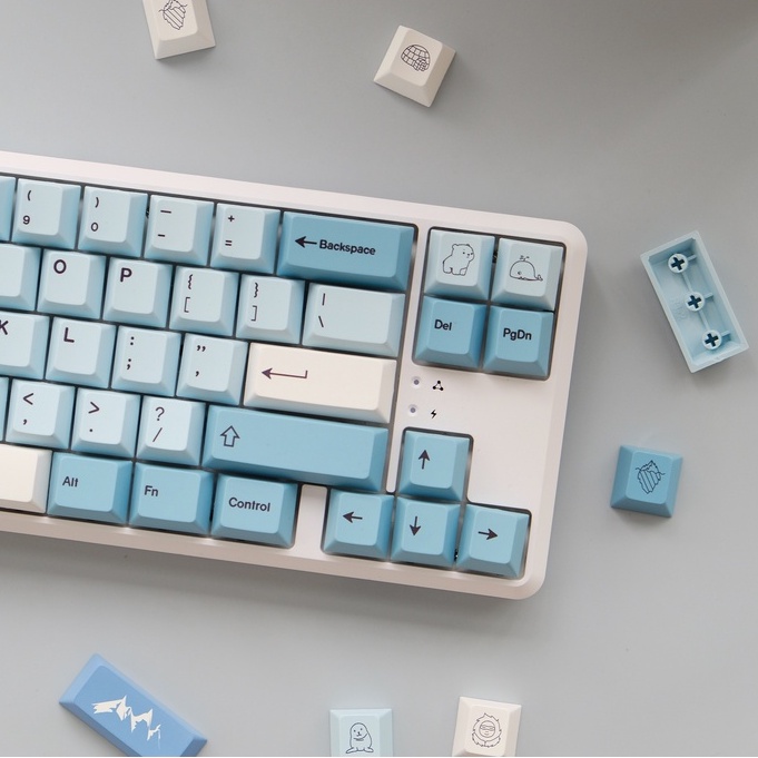 Nút bàn phím cơ không dây keycap Iceberg 142 phím PBT tương thích với 104/68/87/980