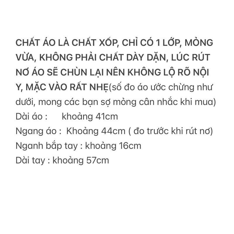 Áo xốp nơ lệch phong cách Hàn Quốc