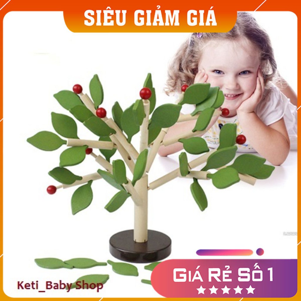 Đồ Chơi Gỗ Montessori [FREESHIP] Đồ Chơi Ghép Lá