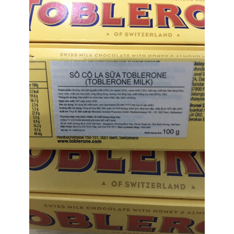 - TOBLERONE- DATE 2023