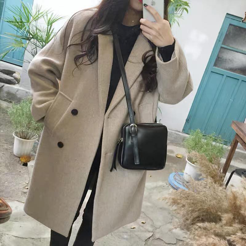 Áo dạ 2 lớp dáng dài ulzzang