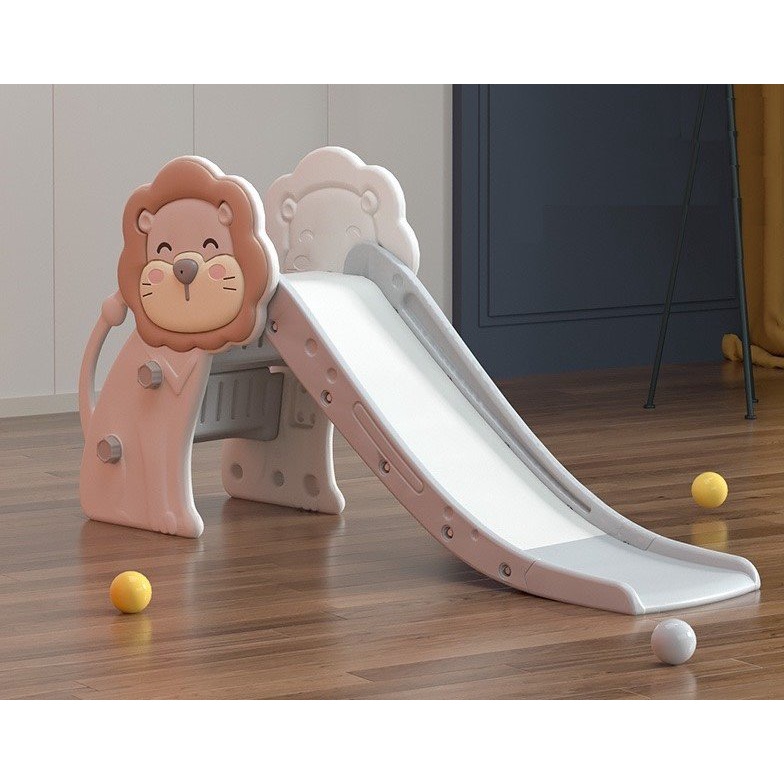 Cầu trượt cho bé honper mẫu sư tử bậc thang kín kích thước 170cm máng dài