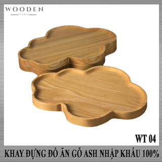 Khay hình đám mây 100% làm bằng gỗ ASH