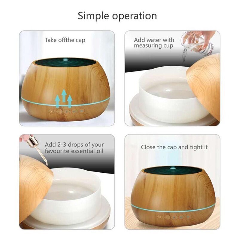 Máy Xông Tinh Dầu Trụ tròn 1000ml Có Tích Hợp LOA BLUETOOTH Tiện lợi, Phun sương khuếch tán tinh dầu giúp thư giãn thần