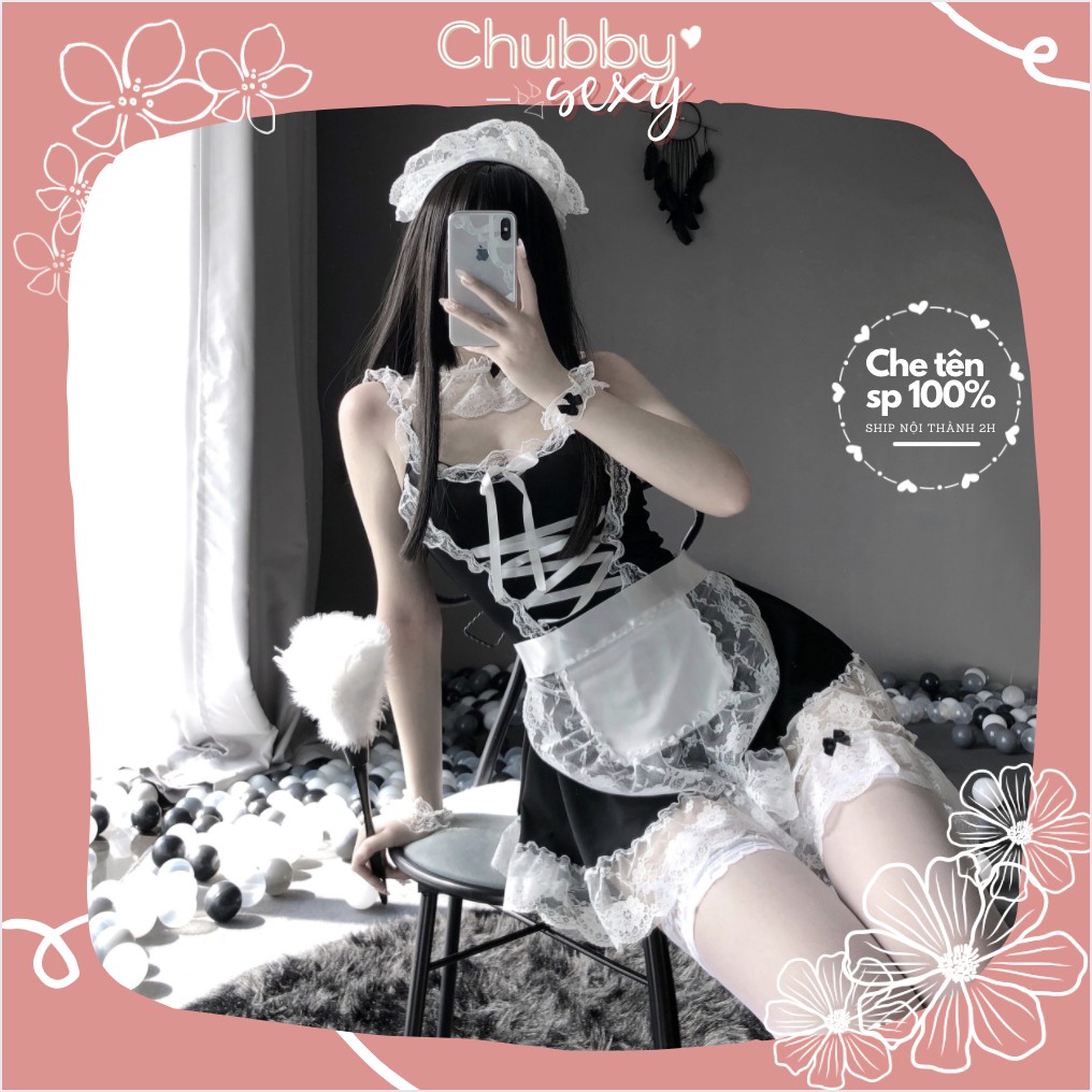 Cosplay Hầu Gái Nhật Bản Sexy - Bộ Đồ Ngủ Cô Giúp Việc Quyến Rũ Gợi Cảm - Maid Cosplay Outfit - CPL01-Chubby.Sexy