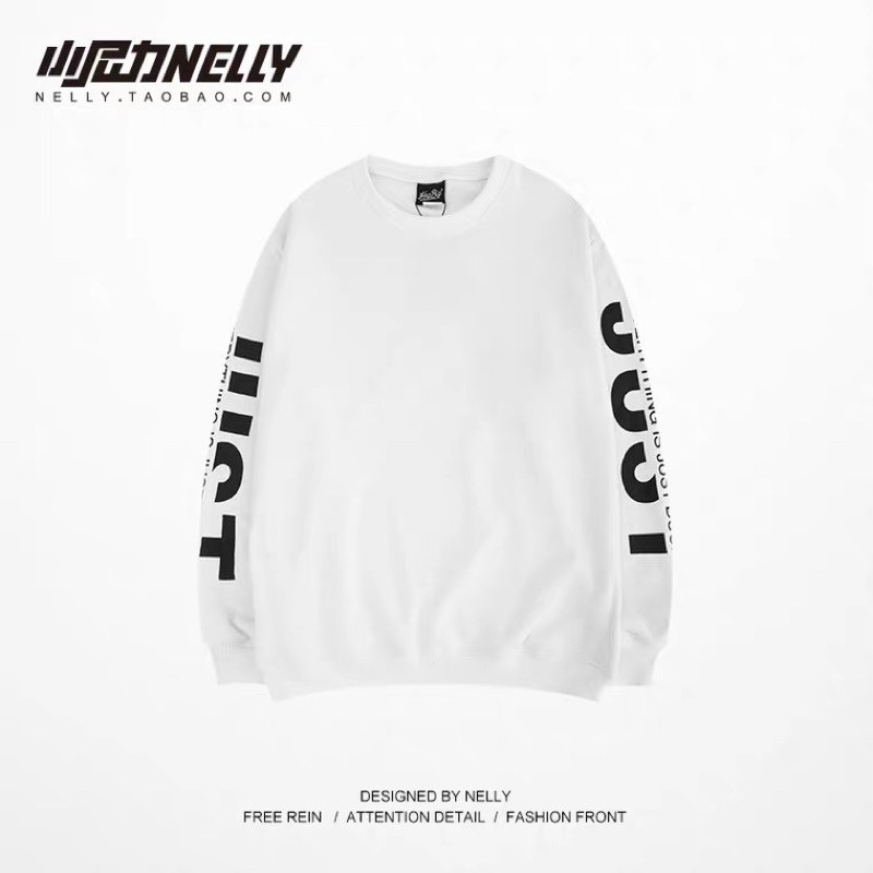 Áo sweater nỉ bông Nelly dáng unisex form rộng JUST 24 50
