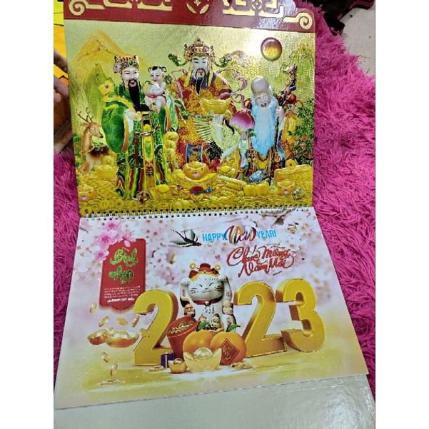 Lịch 13 tờ lò xo giữa 2023 Phúc Lộc Thọ