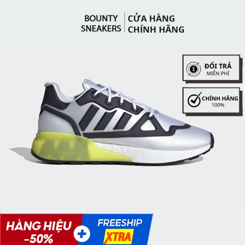 Giày adidas chính hãng Zx 2k Futureshell &quot;Cloud White/Acid Yellow&quot; G55509 - Bounty Sneakers