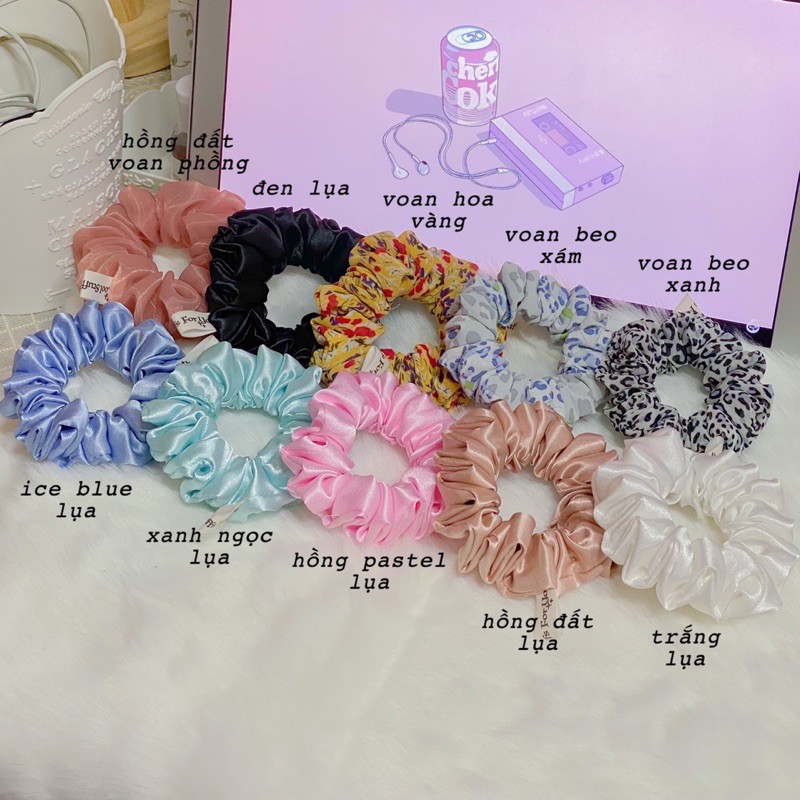 Đồ buộc tóc scrunchies minisize nhiều màu✨