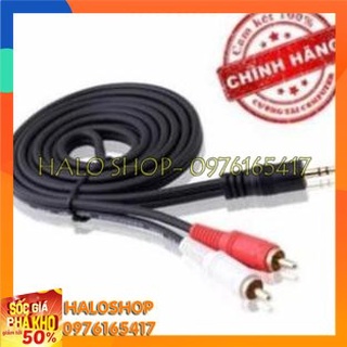 Dây loa 1 đầu 3.5 ra 2 AV dài 1,5m loại xịn chống nhiễu
