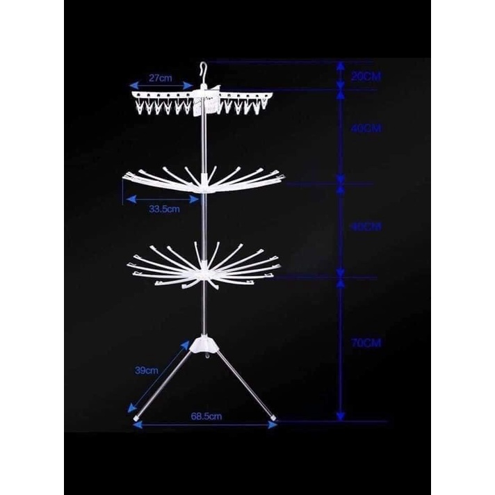 Cây Phơi Đồ Inox Đa Năng Dáng Tròn Chất Liệu Inox Không Gỉ