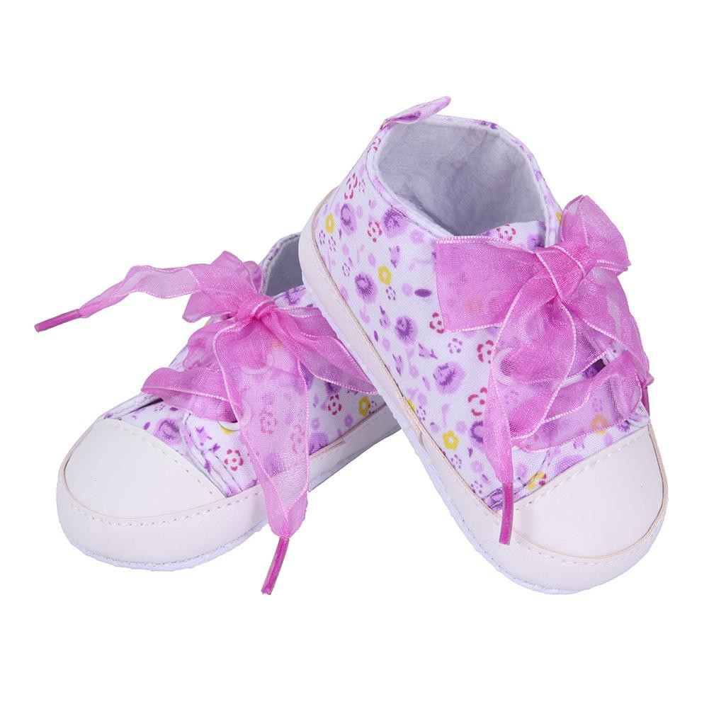 DISKON💗Giày thể thao mềm Canvas Giày in hoa cho bé Giày Antislip Kid Walker